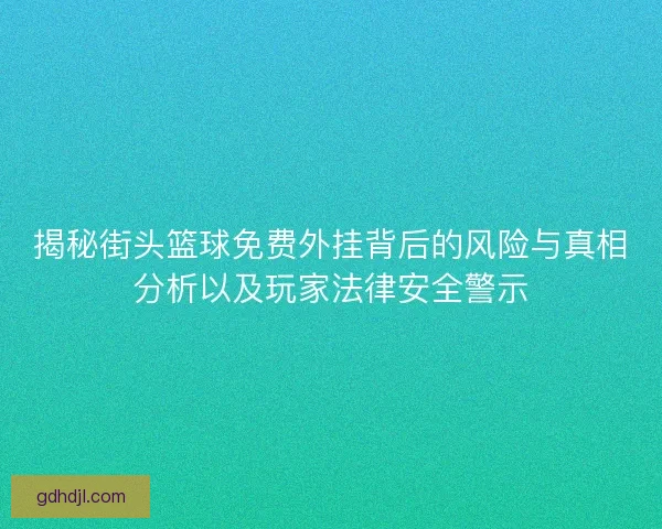 揭秘街头篮球免费外挂背后的风险与真相分析以及玩家法律安全警示